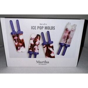 New Martha Stewart Ice Pop Molds Set of 4 – Frozen Popsicle Maker Kitchen Tool‎